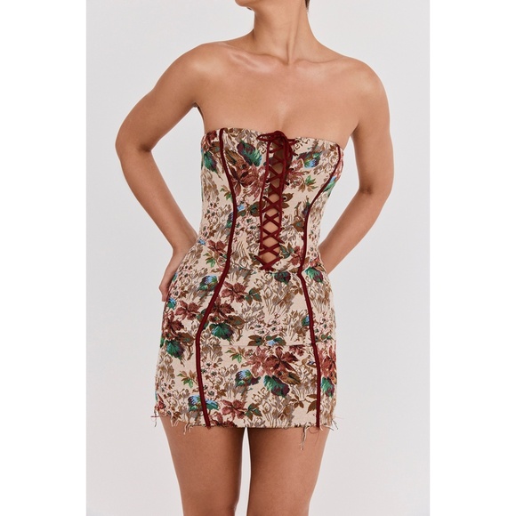 NEW House of CB Mistress Rocks Tapestry Jacquard Dress Large+ (XL) Tall - Picture 1 of 17